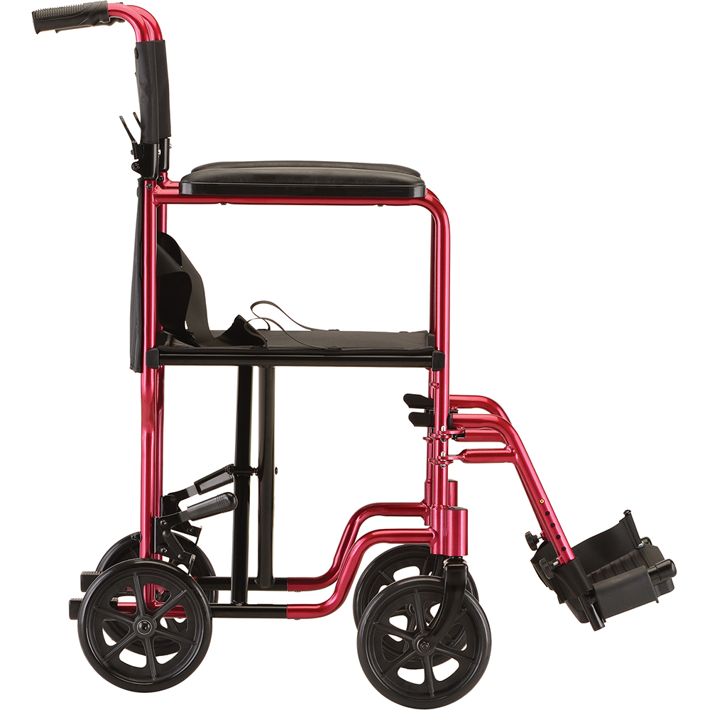 TRANSPORT CHAIR 19" LIGHTWEIGHT RED